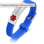 pulsera alergia frutos secos azul